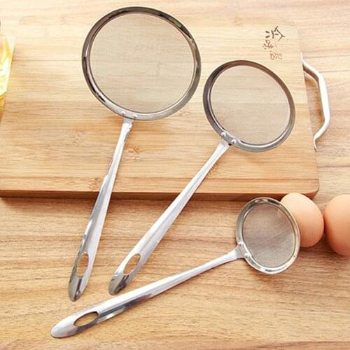 Stainless Steel Multi-functional Filter Spoon Fine Mesh Wire Oil Skimmer Strainer Fried Food Net Kitchen Gadgets Cook Tool