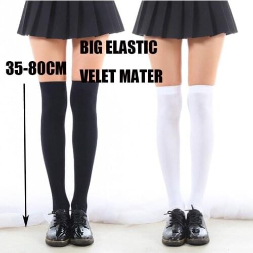 55-80CM Fashion Sexy Knee High Socks Women Kawaii Striped Thigh High Woman Compression Girls Long Socks Female Over Knee Socks