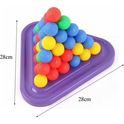 Early childhood educational puzzle toys building block model buildings kit desktop triangle ball toys stack up balls interesting