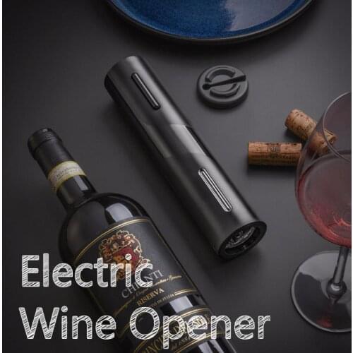Portable All black Dry Battery Electric Wine Opener Automatic Wine Opener Without Battery Corkscrew Kitchen Tools Gadgets 2020