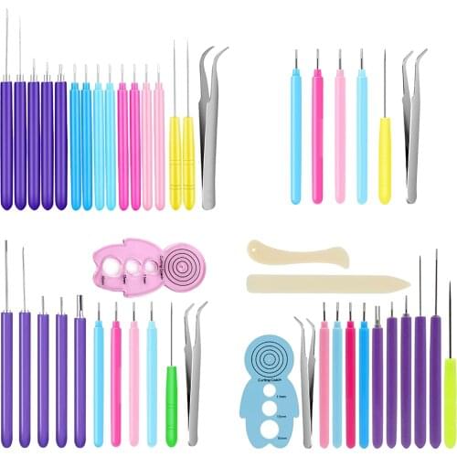 Plastic & Iron Slotted Paper Quilling Tools, Durable and Rustroof