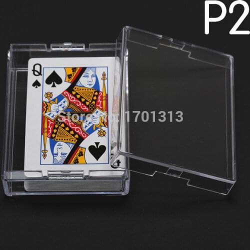 Polystyrene Transparent Playing CARDS plastic box PS Storage Poker box packing material P2