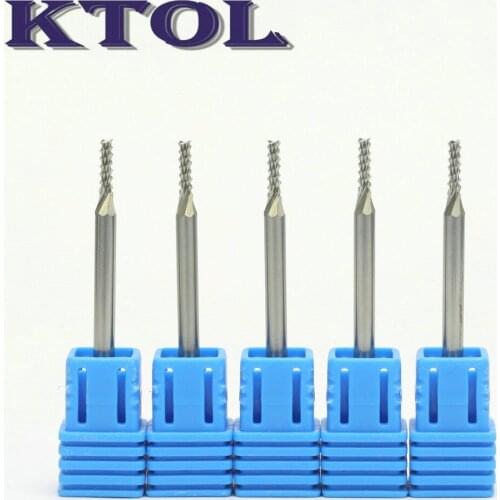 Custom 3.175x2.0x8mm CNC Corn Cutter Bit PCB Milling Tools Set 10pcs Solid Carbide PCB Micro Endmill for Fiberglass Cutting
