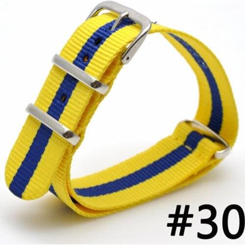 BUMVOR New Striped Retro 16/18/20/22/24MM Strong Army Fabric Nylon Nylon Strap Belt Braided Belt Buckle 20mm Watch Bracelet