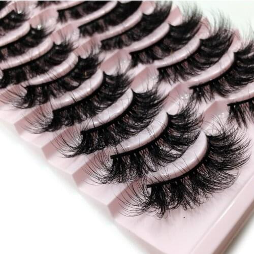 LTWEGO 5 pairs faux 3d mink lashes fluffy wispy false eyelashes natural long eyelash extension makeup handmade fake lash 3D-20