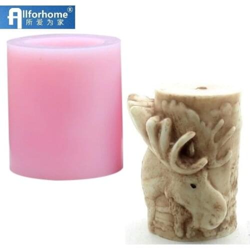 Animal 3D Moose Deer Silicone Candle Mold Silicone Soap Mold Craft Art Mould Candle Making Mold Wax Pillar Candle diy Tool