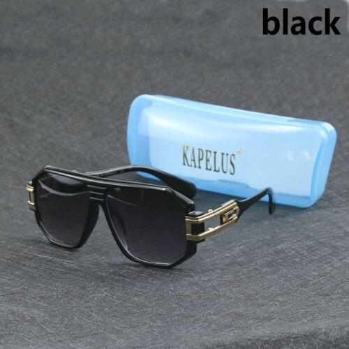 KAPELUS sunglasses Black large frame flat mirror Casual dress glasses 624 Leisure sunglasses