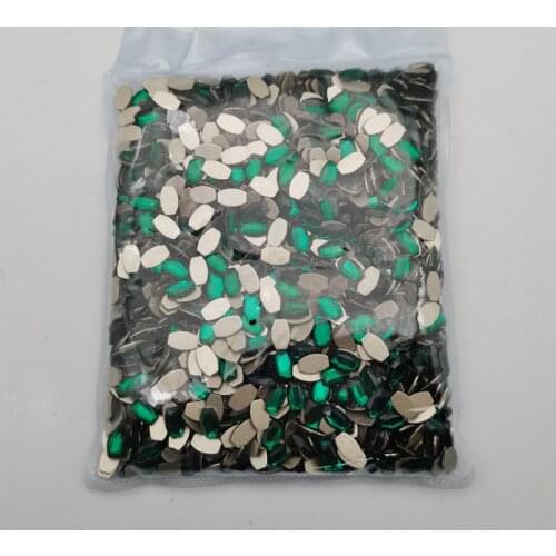 Super Shiny 1440pcs/bag Green Nail Art Rhinestone Gold Bottom Glass Stones For DIY Nails Decoration