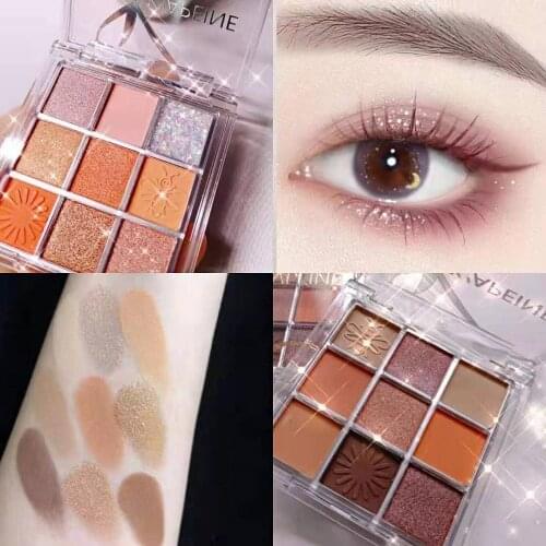 Eyeshadow Palette 9 Color Glitter Eye Shadows Matte Pigment Waterproof Long Lasting Make Up Pallet Shimmer Fashion Cosmetica