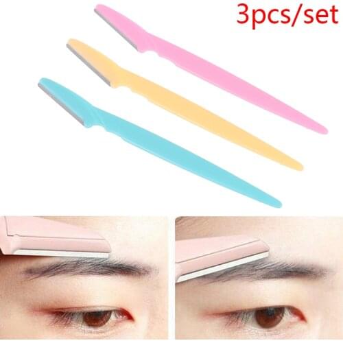 3Pcs/set Eyebrow Trimmer Eyebrow Razor Shaver Face Razor Eye Brow Epilation Hair Removal Cutters Safety Razor Woman Makeup
