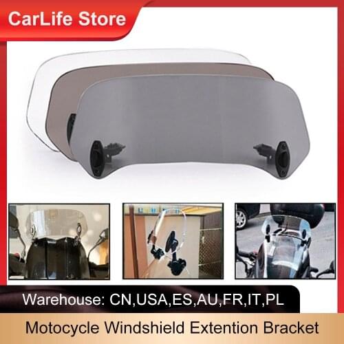 Motorcycle Part Adjustable Clip Windscreen Air Deflector For Suzuki For Yamaha
