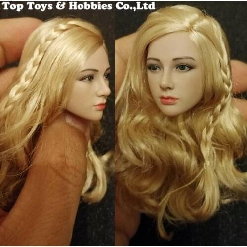 In stock long Blonde hair TBLeague PL2019-149 1/6 Tariah Silver Valkyrie head toy for Tbleague pale body