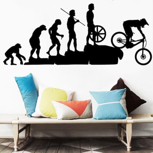 Funny Car Sticker Human Evolution MTB Bike Car Vehicle Reflective Wall Stickers Vinyl Removable FM-81