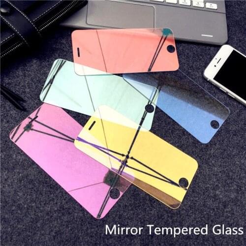Mirror Tempered Glass For iPhone X XR XS Screen Protector Glass For iPhone 6 6s 7 8 Plus 11 12 Pro Protective Glass Cover
