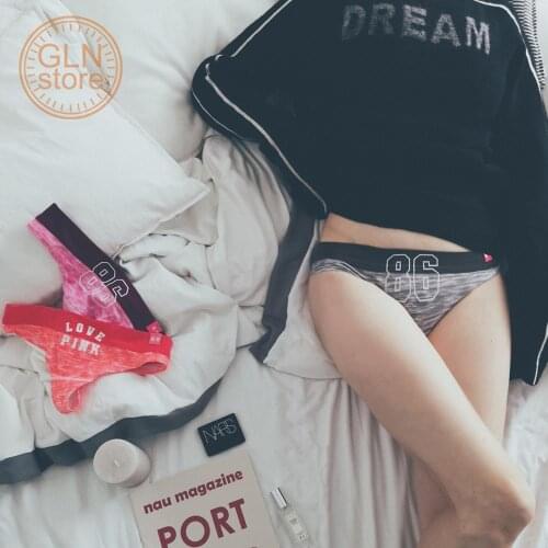 Womens Underwear Panties Thongs Fashion Color Matching Sport Silk Floss Sexy Letters Fitness Exercise Seamless Cotton Briefs