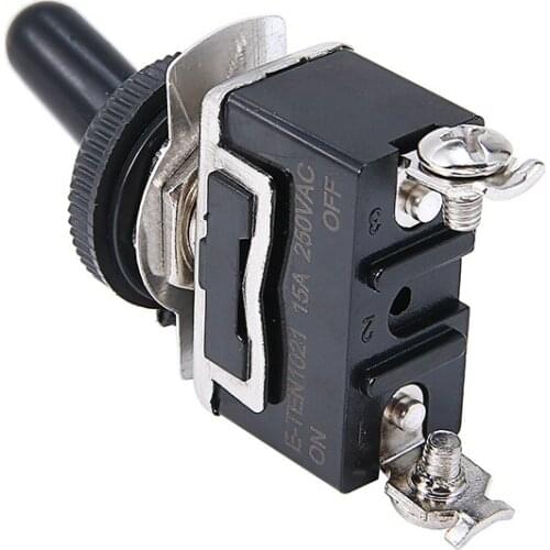1pcs Miniature On Off Small SPST Toggle Switch Heavy Duty with Waterproof Cover 12V 6 A/250V AC
