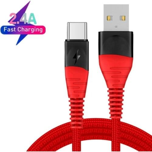 2/3m USB Type C Data Cables For Samsung Galaxy S9/10 For Huawei Xiaomi Redmi Note 9 Fast Charging Phone Accessories type-c Cable