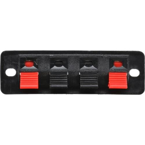 2pcs 4 Positions Connector Terminal Push in Jack Spring Load Audio Speaker Terminals Panel Connector