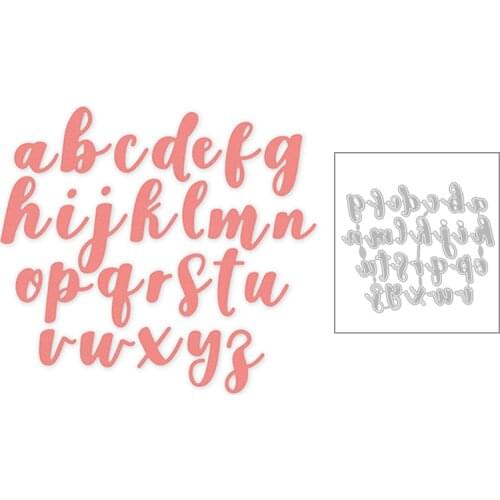 2020 New Lower Case Letter Metal Cutting Dies For DIY Album and Decoration Alphabet Greeting Card Scrapbooking Making No Stamps