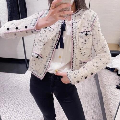2021FW Autumn Fashion New Women Patchwork Knitted Cardigan Coat Female Luxury Chic Sweater Gdnz 7.11