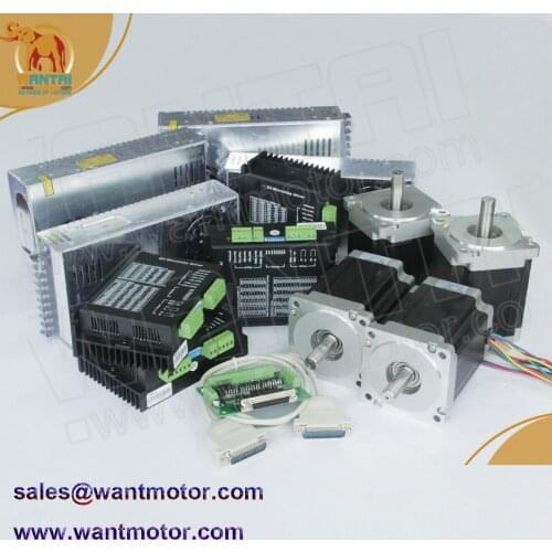 Germany,USA Ship & Free to USA, EU) Nema 34 Wantai Stepper Motor 1090oz-in,5.6A,DQ860MA,4Axis CNC 3D Printer,Mill Cut Laser