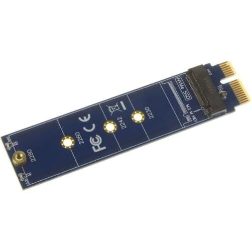 PCIE to M2 Adapter NVMe SSD M2 PCIE X1 Raiser PCI-E PCI Express M Key Connector Supports 2230 2242 2260 2280 M.2 SSD