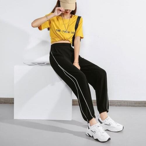 New Womens Summer Ice Silk Thin Black Trousers Section High Waist Wide-Leg Bloomers Loose Casual Chiffon White Bar Trousers