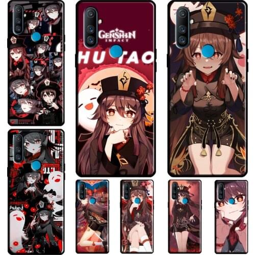 Hu Tao Genshin Impact Cartoon Coque For Realme 8 Pro Q3 6 7 Pro C3 C11 C21 GT Neo Case For OnePlus 9 Pro 7 8 7T 8T Nord