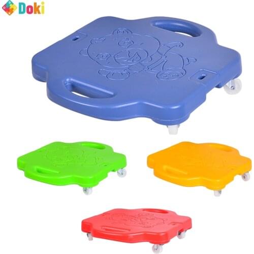 Doki Baby Outdoor Sports Scooter Board Sensory Balance Car Four-wheel With Handles Plastic Gym For Kids Early Education 2021 New