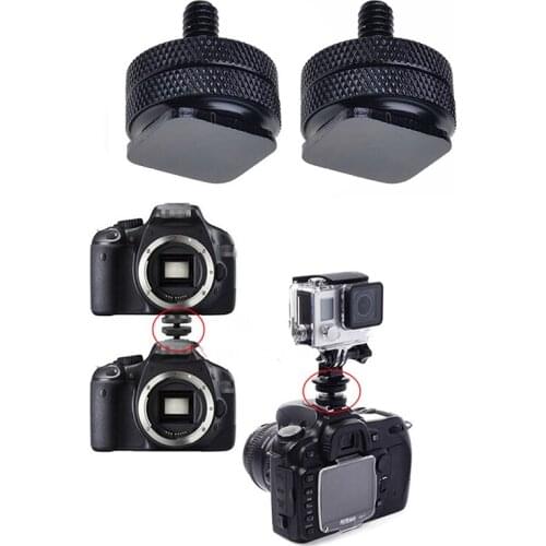 Two(2) Pack of Durable Pro 1/4" Mount Adapter for Tripod Screw to Flash Hot Shoe