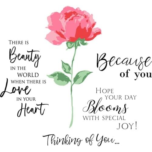 Beautiful Rose Metal Cutting Dies Matching Clear Silicone Stamp Crafts Card Album Making Scrapbooking DIY Stencil 2020