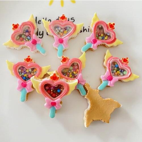 Cute Christmas Blinking Shakers Sequins Liquid Quicksand Liquid Acrylic Flatback DIY Hair Bows Decoration Craft,1Yc20194