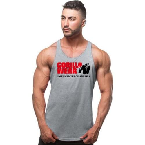 Mens Fitness Tank Tops Gym Clothing Bodybuilding Workout Cotton Sleeveless Vest Male Casual Breathable Fashion Sling Undershirt