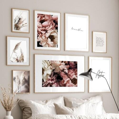 Farm Plant Flower Leaves Wheat Landscape Wall Art Canvas Painting flower Posters And Prints Wall Pictures For Living Room Decor