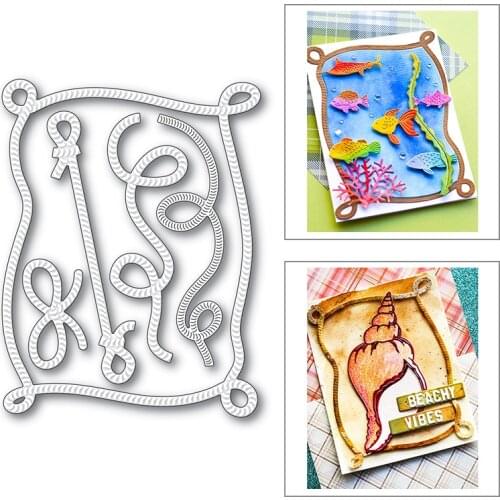 New Bow Die Cuts Decoration Frame Background Metal Cutting Dies 2021 for Booking Greeting Card Making Photo Album Decor Crafts