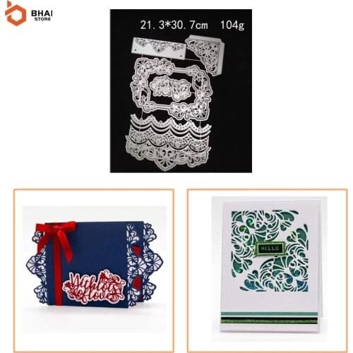 New Design Hollow Lace Metal Cutting Dies Cut Decoration Scrapbook Paper Card Christmas Embossing Decor Craft 2021