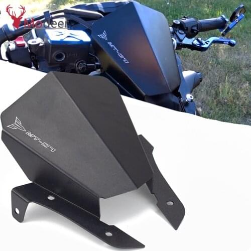 New MT-07 MT 07 Motorcycle Aluminum Motorbike Windshield Windscreen For Yamaha MT07 FZ07 FZ-07 2013 2014 2015 2016 2017 Black