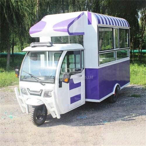 Mobile Electric Tuk Tuk Piaggio Tricycle Ice Cream Cart Donut Waffle Hot Dog Fryer Food Truck Mobile Food Van for Sale