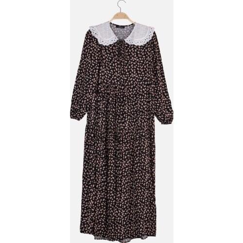 Trendyol Collar Detailed Viscose Dress TCTSS21EL3655