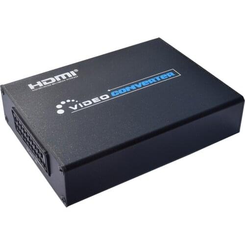 SCART to HDMI Scaler Box Video Converter Scart to HD with Audio out AV Adapter support 720/1080P NTSC/PAL/SECAM for HDTV DVD