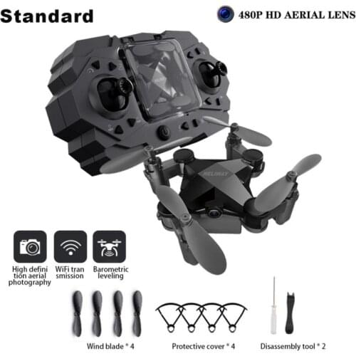 901H Mini Folding Remote Control Aircraft RC Drone Headless Mode 360° Flip With Camera Four Axis Aircraft Aerial Photo Boy Toy
