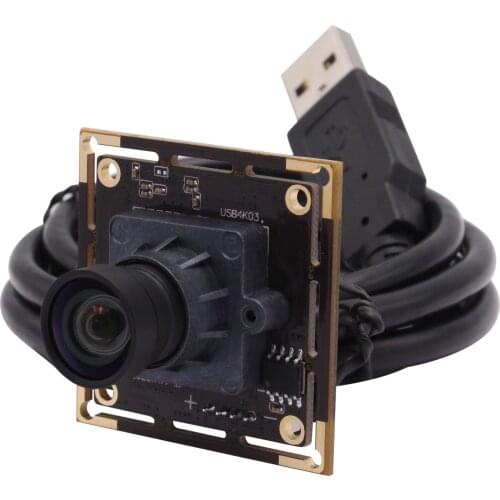 Fisheye 4K Webcam MJPEG 30fps 3840x2160 CMOS Sony IMX415 Micro USB Camera Module for Automatic ticket vending machine
