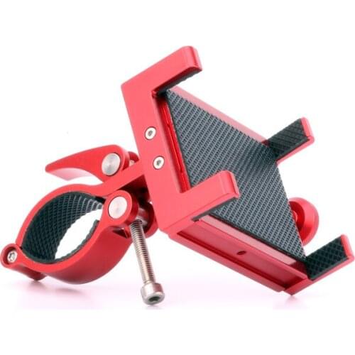 360 Degree Rotatable Phone Holder Bracket w/ Anti-shock Pad Bike Bicycle Handlebar Mount Clip Stand for 3.5-6.5 Inch Smartphone