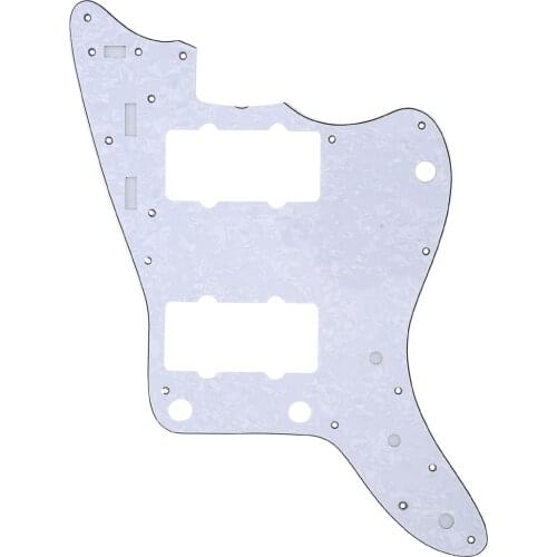 Musiclily Pro 13-Hole Guitar Pickguard for JPN Made Fender Japan Jazzmaster, 4Ply White Pearl