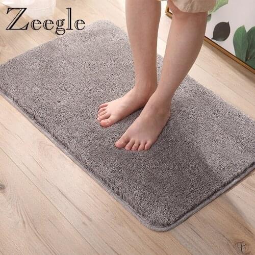 Zeegle Carpet Non-slip Soft Sofa Floor Rug Plush Absorbent Living Room Rug Bathroom Doormat Bedside Carpet Mat Foot Mat Area Rug