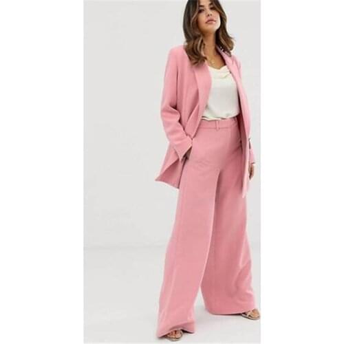 Ladies Pantsuit Custom Made Business Pant Suits for Women Plus Size Blazer+bell-bottoms for Work Pantsuit for Wedding Party