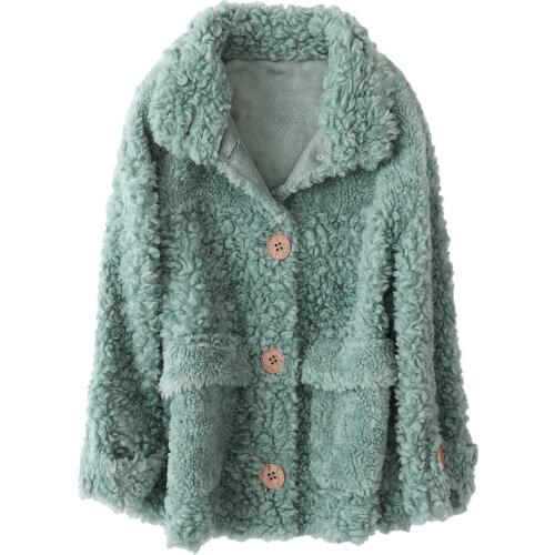 Cara Sheep Shearing Coat Short Section Fur Australian Lamb Wool Coat Womens Fur One Sheep Wool Winter Wool