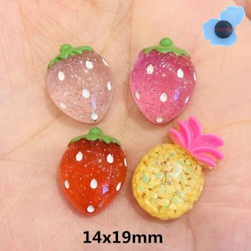 1pcs Resin Strawberry Shoes Accessories Garden Shoe Decorations Fit Croc Jibz Charm Backpack Kids Birthday Present