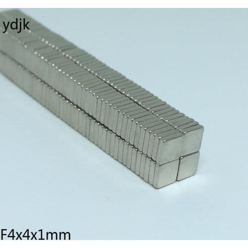 10 50 100 200PCS/LOT Magnet 4x4x1 Strong Cuboid Neodymium MAGNET 4*4*1 NdFeB Magnets 4 x 4 x 1