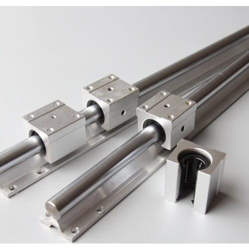 2pcs SBR16 16mm 600mm support linear guide rail + 4pcs SBR16UU linear bearing blocks CNC router parts